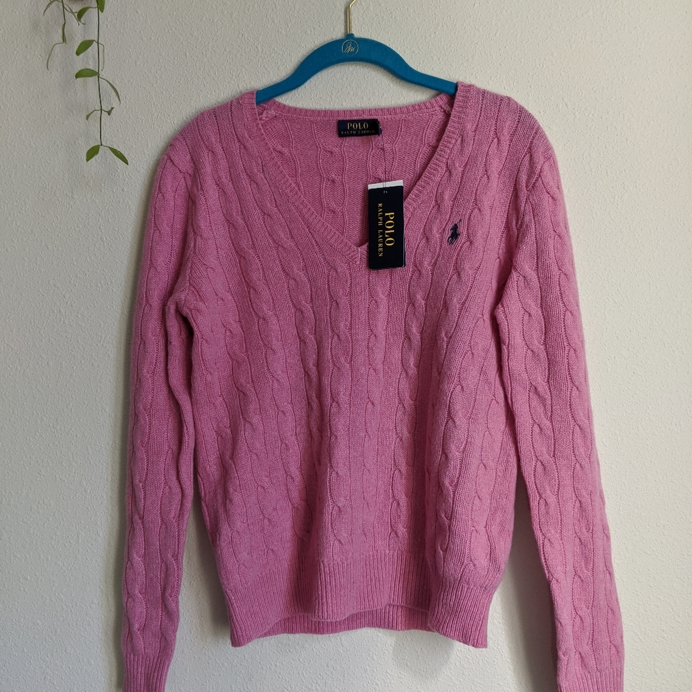 Polo Ralph Lauren Pink V Neck Sweater
